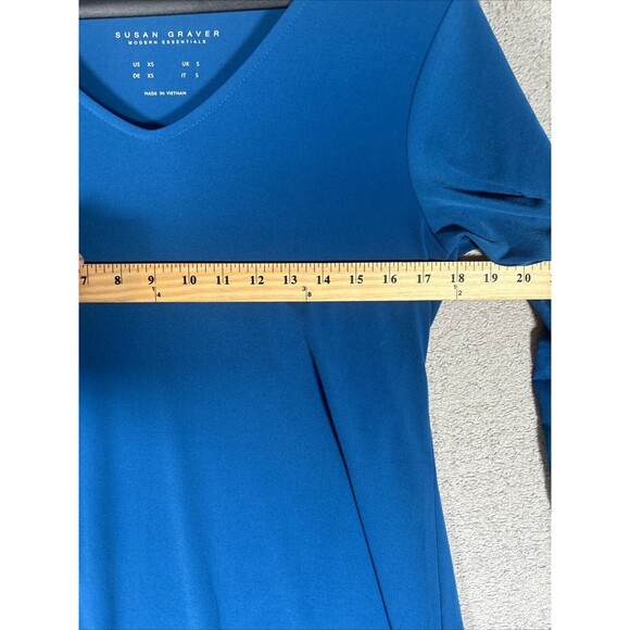 Susan Graver Modern Essentials Long Sleeve Blouse Women’s Size XS Blue - Picture 6 of 9